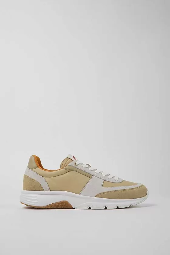 Beige And White Nubuck Sneakers For Men*Camper Hot