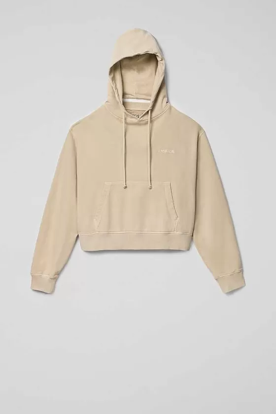 Beige Cotton Hoodie*Camper Flash Sale