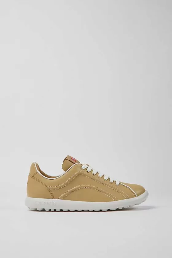 Beige Leather Sneakers For Women*Camper Store