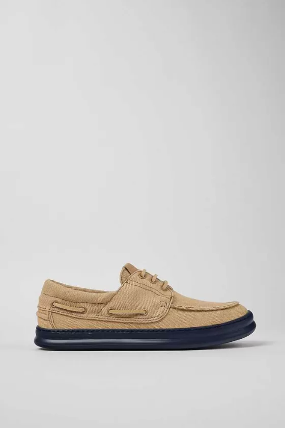 Beige Textile Boat Shoe For Men*Camper Flash Sale