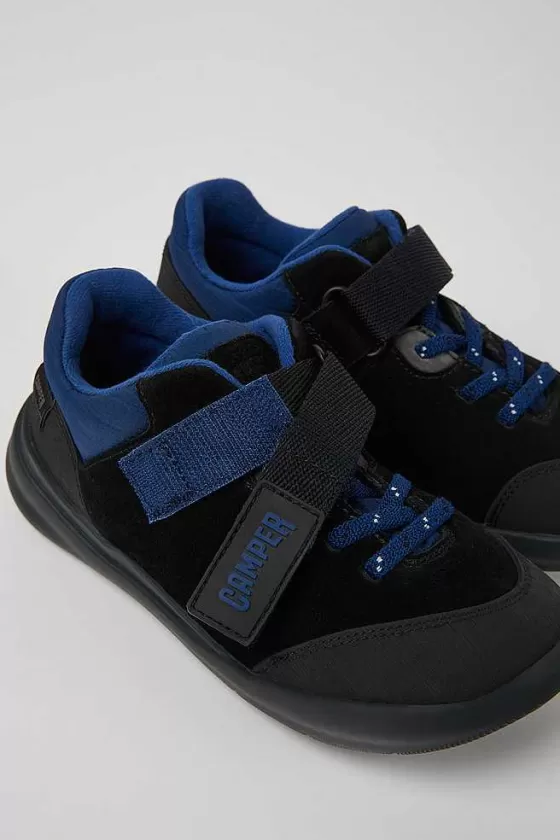 Black, Blue, And Grey Nubuck And Textile Shoes*Camper Store