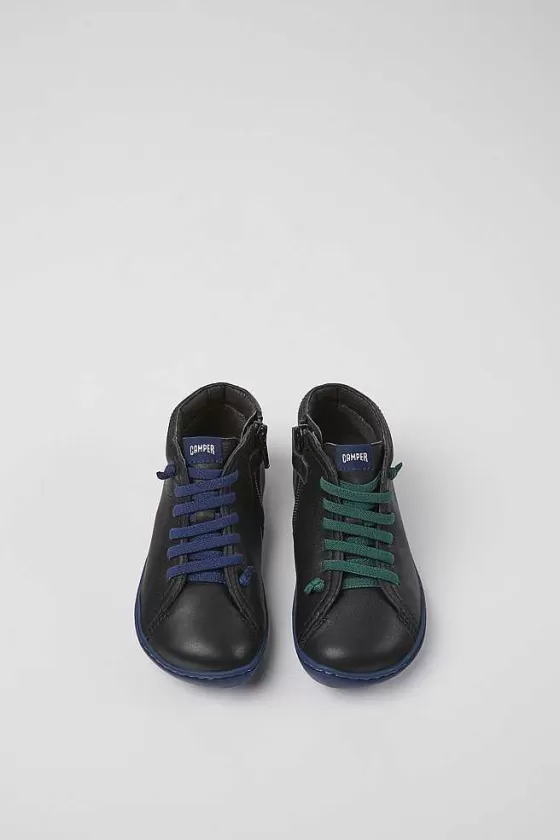 Black Leather Ankle Boots For Kids*Camper Sale