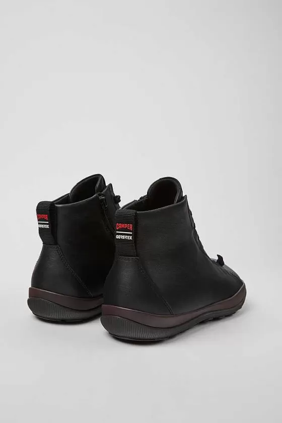 Black Leather Ankle Boots For Men*Camper Fashion