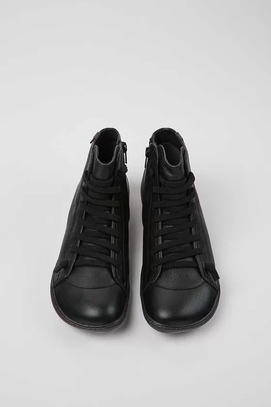 Black Leather Ankle Boots For Women*Camper Online