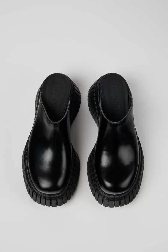 Black Leather Clog For Women*Camper Clearance