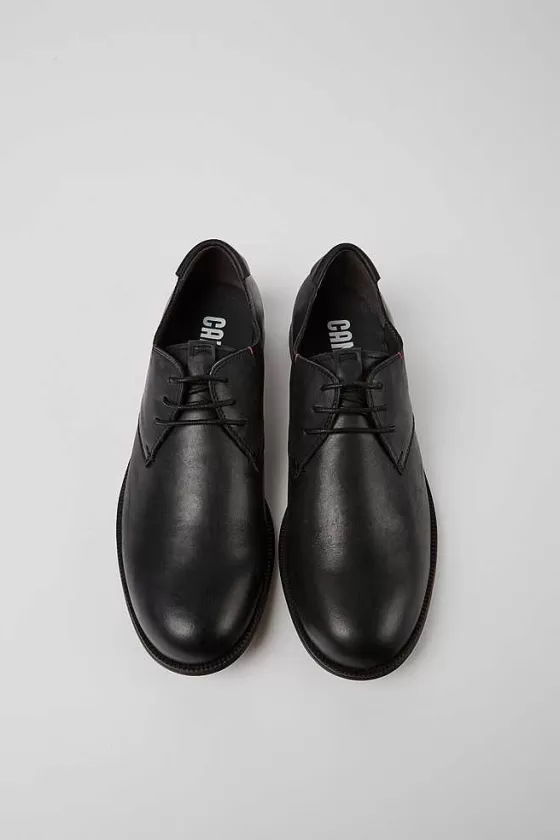 Black Leather Lace-Up Shoes For Men*Camper Hot