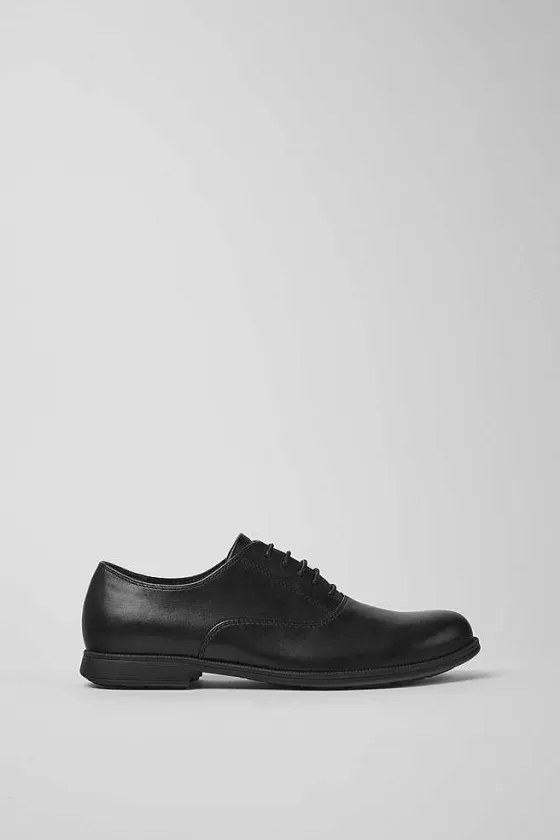 Black Leather Lace-Up Shoes For Women*Camper Best Sale