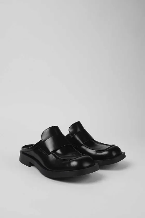 Black Leather Loafer Slide*Camper Clearance