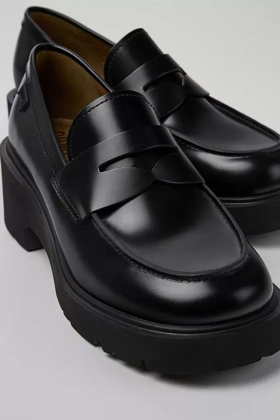 Black Leather Loafers For Women*Camper Discount