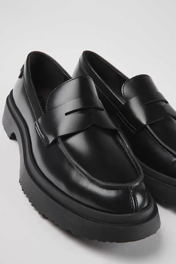 Black Leather Loafers For Women*Camper Fashion