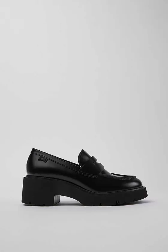 Black Leather Loafers For Women*Camper Discount