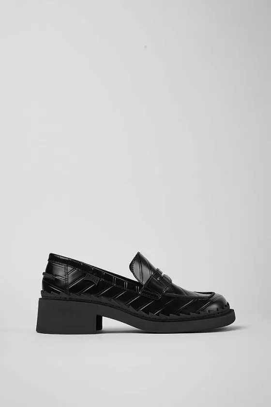 Black Leather Loafers For Women*Camper Flash Sale