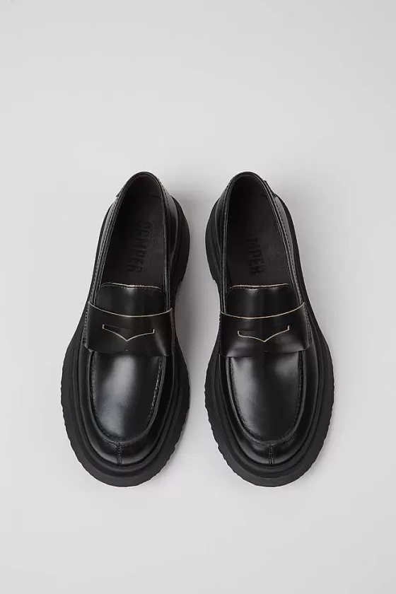 Black Leather Loafers For Women*Camper Online