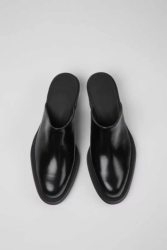 Black Leather Mules For Women*Camper Clearance