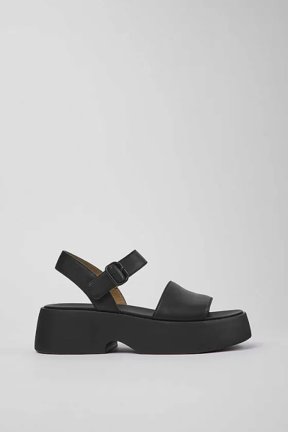 Black Leather Sandal For Women*Camper Store