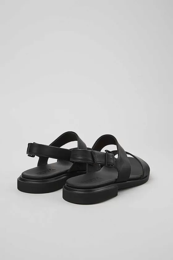 Black Leather Sandal For Women*Camper Shop