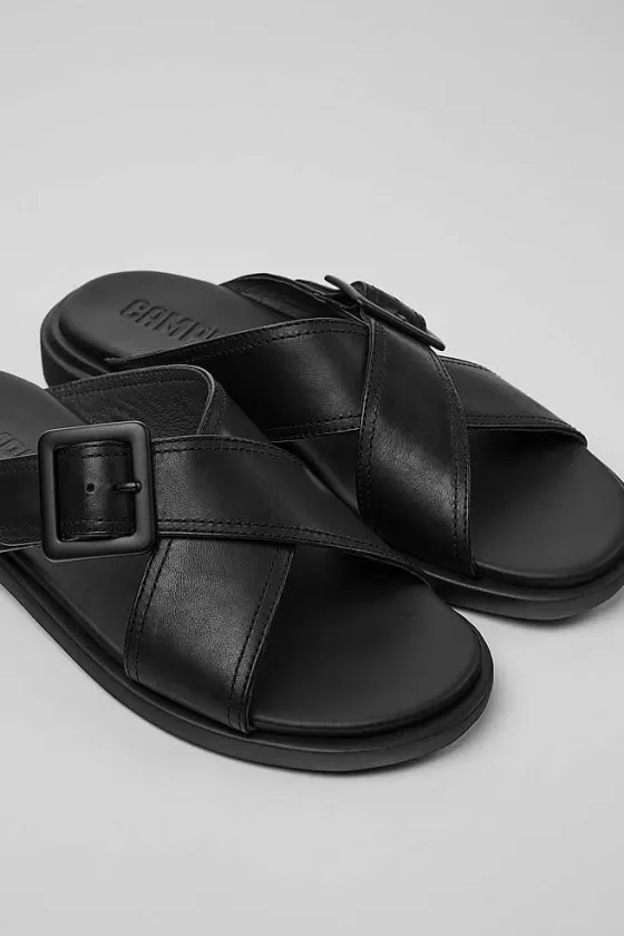 Black Leather Sandals For Women*Camper Online