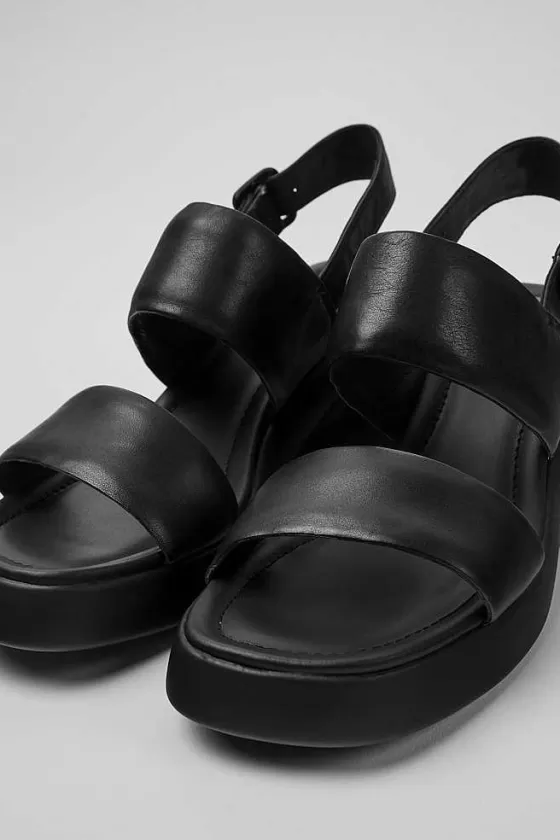 Black Leather Sandals For Women*Camper Cheap