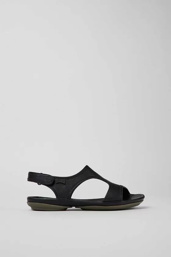 Black Leather Sandals For Women*Camper Outlet