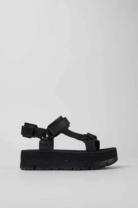 Black Leather Sandals For Women*Camper Flash Sale