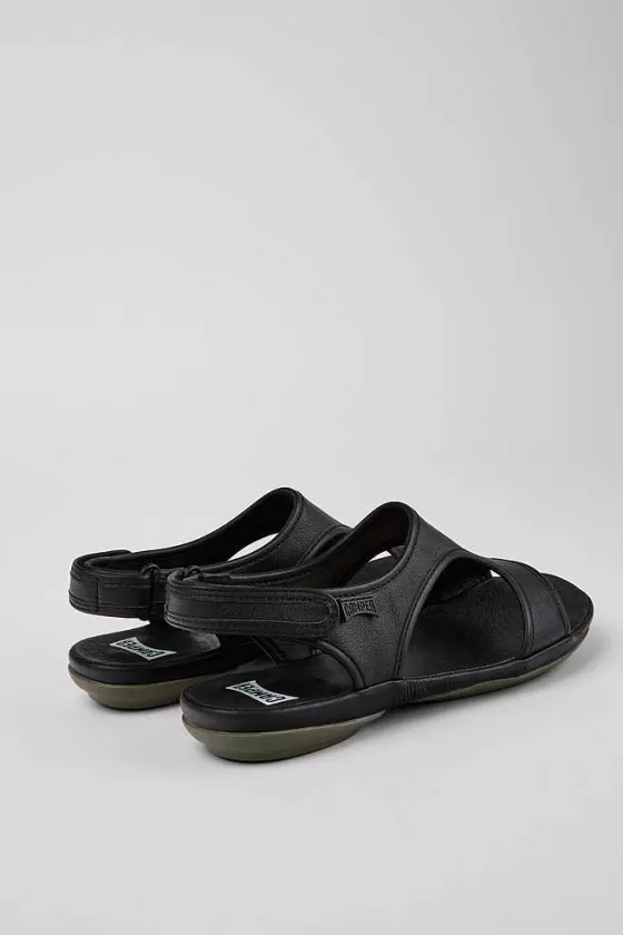 Black Leather Sandals For Women*Camper Outlet