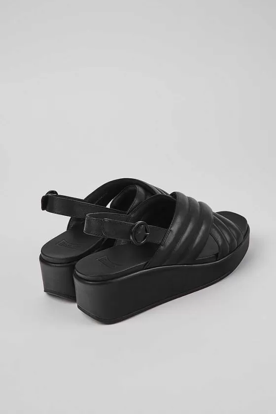 Black Leather Sandals For Women*Camper Flash Sale