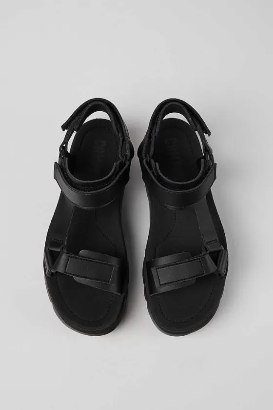 Black Leather Sandals For Women*Camper Flash Sale