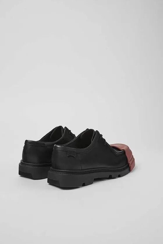 Black Leather Wallabee Shoe For Women*Camper Shop