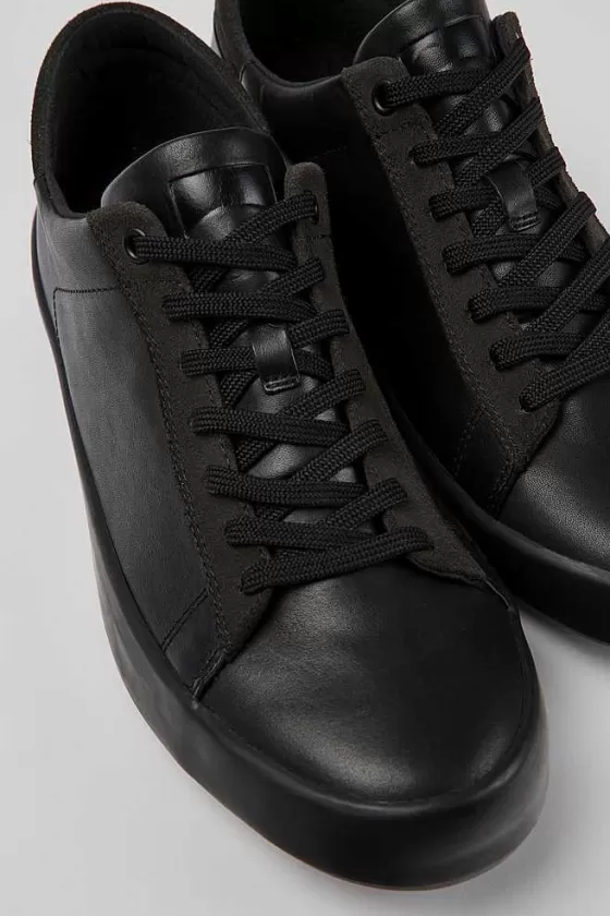 Black Leather/Nubuck Sneaker For Men*Camper Online