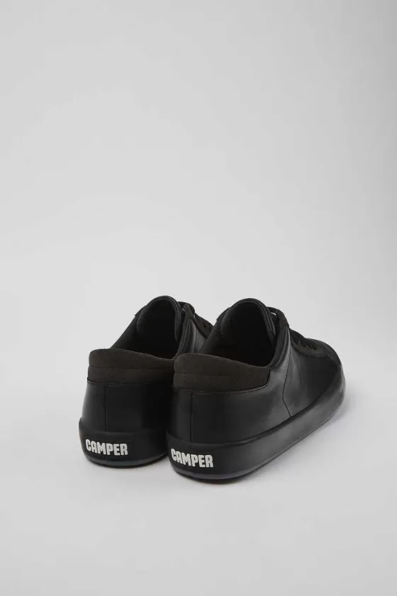 Black Leather/Nubuck Sneaker For Men*Camper Online