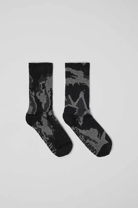 Black-Gray Cotton-Blend Socks*Camper Cheap