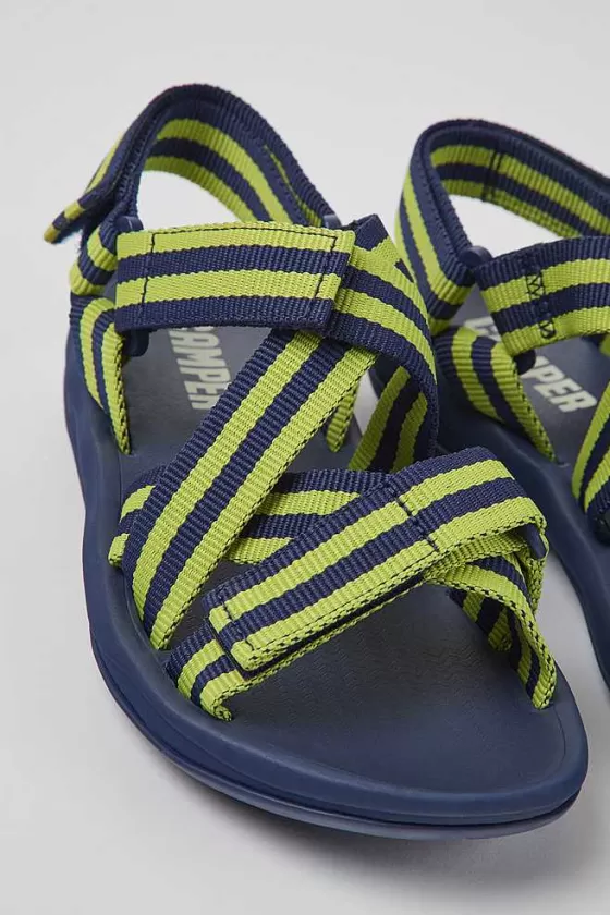 Blue And Yellow Textile Sandals For Women*Camper Sale