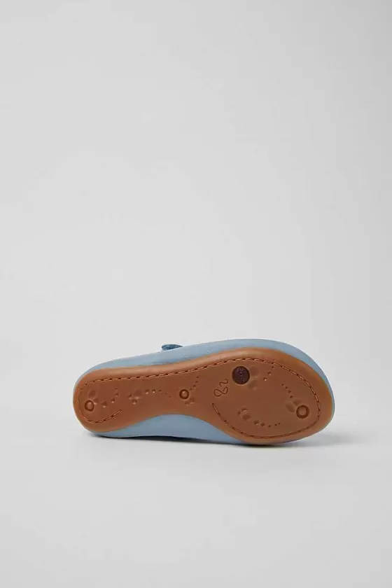 Blue Leather Ballerinas For Kids*Camper Online