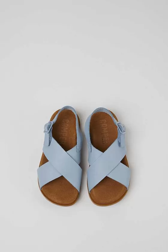 Blue Leather Sandals For Kids*Camper Clearance