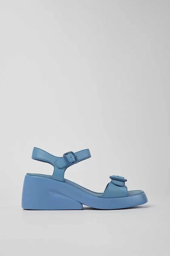 Blue Leather Sandals For Women*Camper New