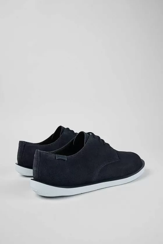 Blue Nubuck Blucher For Men*Camper Shop