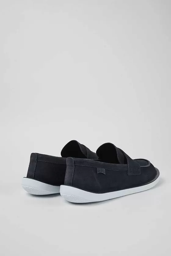 Blue Nubuck Moccasin For Men*Camper Fashion