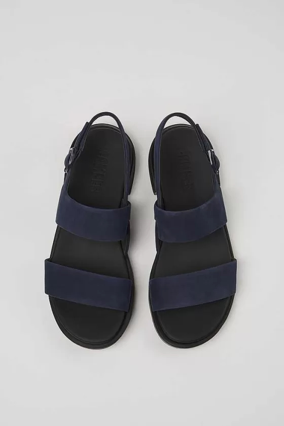 Blue Nubuck Sandal For Women*Camper Store