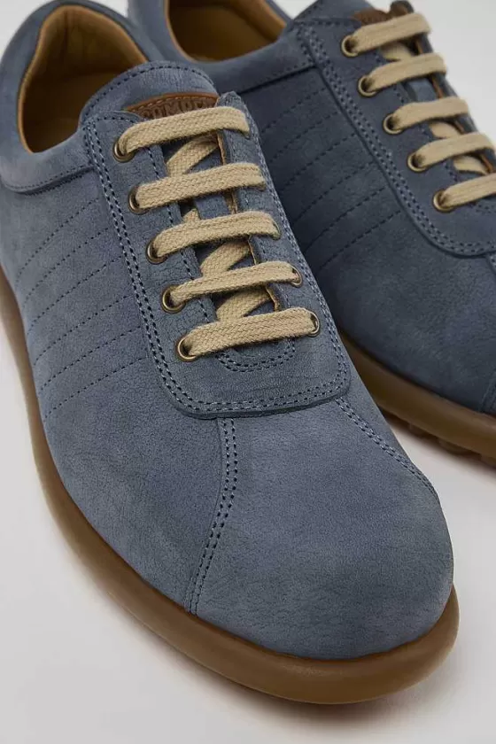 Blue Nubuck Shoe For Women*Camper Shop