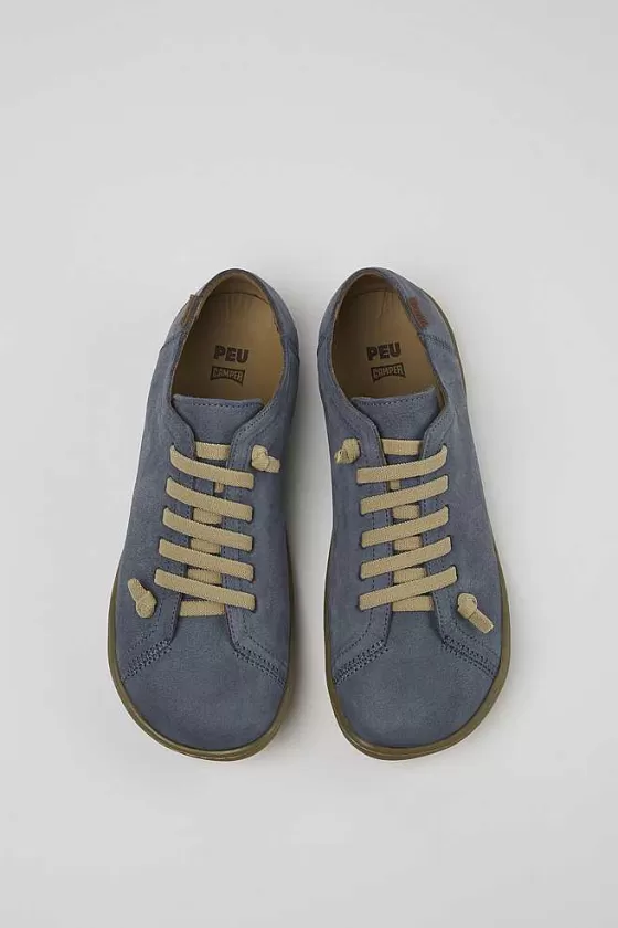 Blue Nubuck Shoes For Women*Camper Store