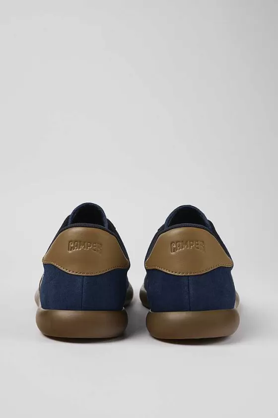 Blue Nubuck/Leather Sneaker For Men*Camper Shop