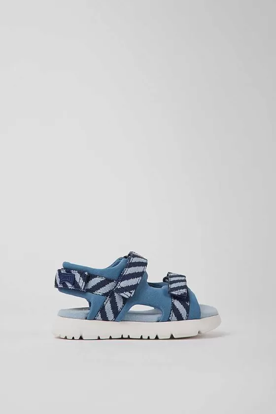 Blue Textile Sandals For Kids*Camper Best Sale