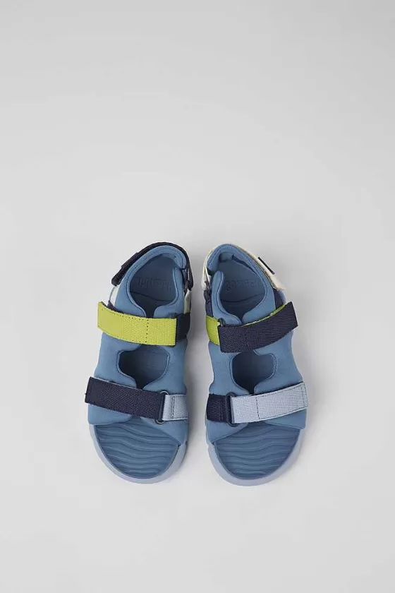 Blue Textile Sandals For Kids*Camper Cheap