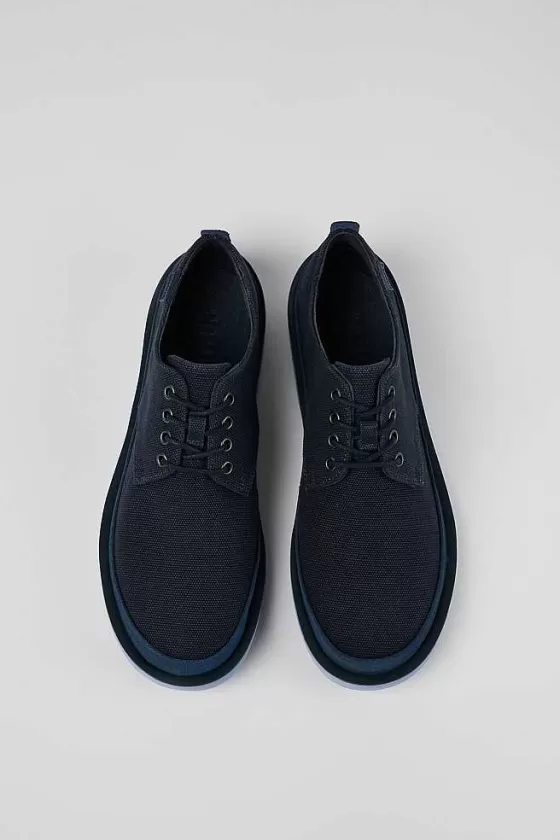 Blue Textile/Nubuck Blucher For Men*Camper Fashion