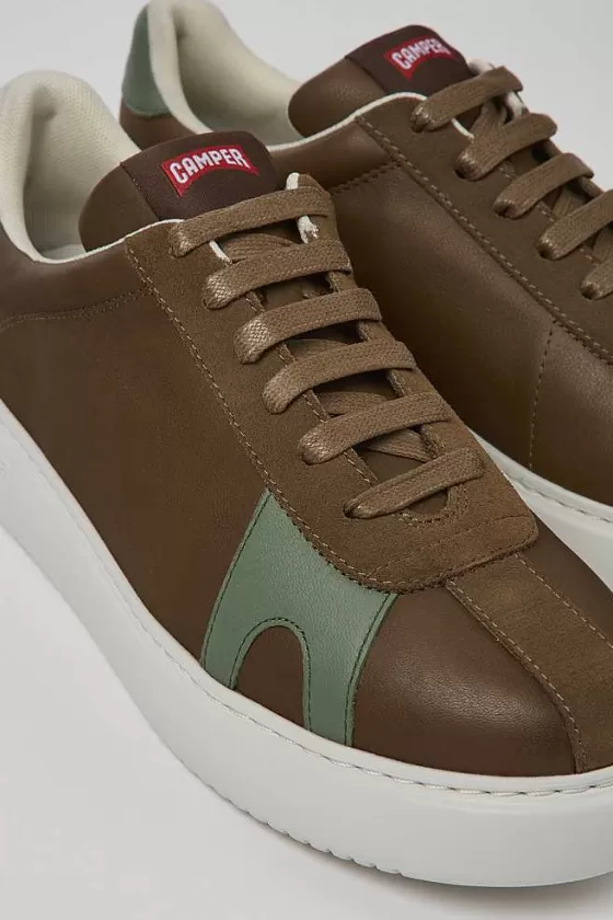 Brown Leather And Nubuck Sneakers For Men*Camper Hot