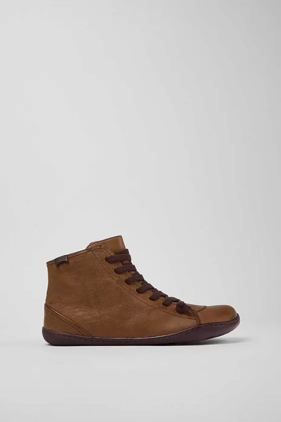 Brown Leather Ankle Boots For Women*Camper Sale