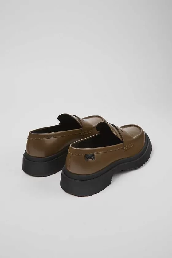 Brown Leather Loafers For Women*Camper Shop