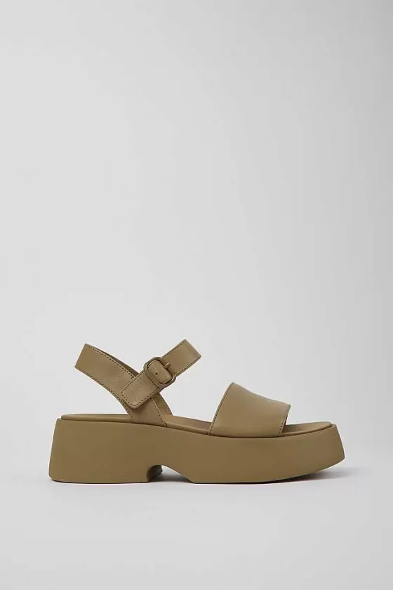 Brown Leather Sandal For Women*Camper Flash Sale