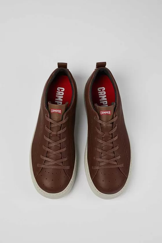 Brown Leather Sneaker For Men*Camper Shop