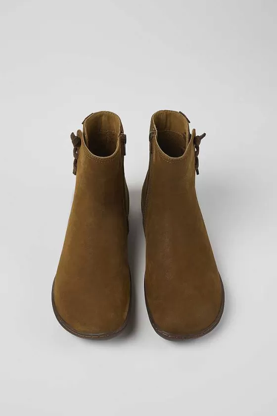 Brown Nubuck Ankle Boots For Women*Camper Hot